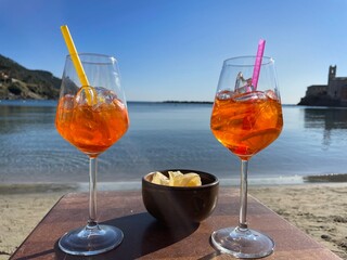 cocktails on the beach
