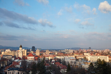 Fototapeta premium View of Ljubljana city, capital of Slovenia.