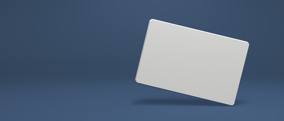 Blank card design with shadow - 3D rendering