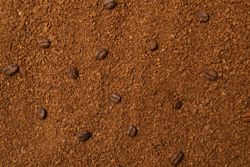 Instant coffee isolated on a background.