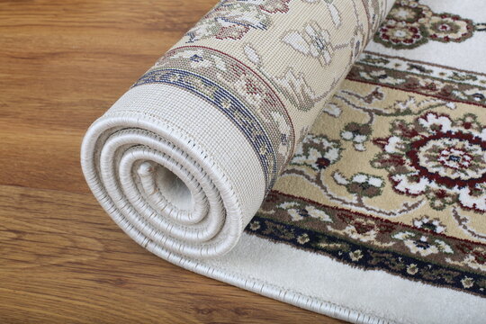 Rolled carpet detail. 
