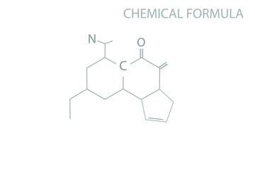 Chemical formula structure vector icon.