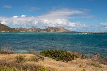 Fototapeta na wymiar Babit Point, Oster Point, Réserve naturelle de Saint Martin, Ile de Saint Martin, Petites Antilles
