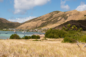 Fototapeta premium Ilet Pinel, Réserve naturelle de Saint Martin, Ile de Saint Martin, Petites Antilles