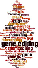Obraz premium Gene editing word cloud