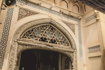 Obraz premium Outside View to the Mahabat Khan Mosque, Mughal-era mosque in Peshawar, Pakistan