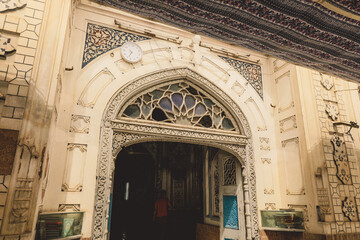 Outside View to the Mahabat Khan Mosque, Mughal-era mosque in Peshawar, Pakistan