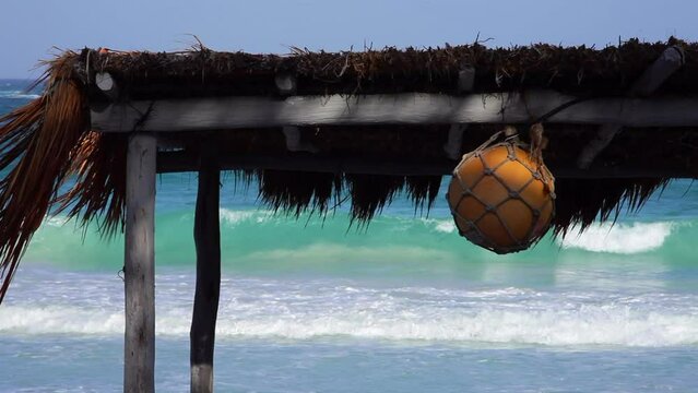 Beachside Palapa on the Caribbean Sea 