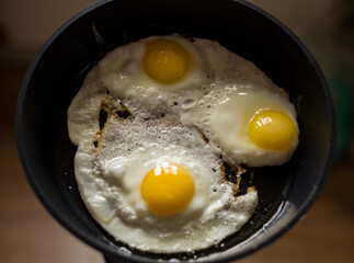 Three Egg Fried Fried Eggs