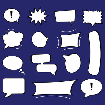set of speech bubbles