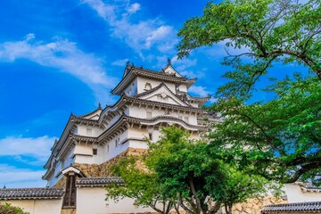Fototapeta na wymiar アジアの日本の伝統的な建物であるお城