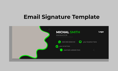 Corporate email signature template . business email signature . modern design