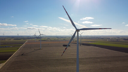 wind turbine in the field - obrazy, fototapety, plakaty