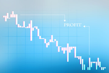 2d rendering Stock market online business concept. business Graph
