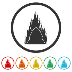 Reaper flame ring icon, color set