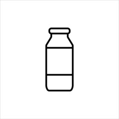 milk bottle icon vector illustration