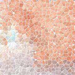 abstract nature marble plastic stony mosaic tiles texture background with white grout - calming coral salmon orange pink grey light blue colors