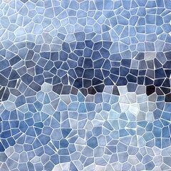 abstract nature marble plastic stony mosaic tiles texture background with white grout - light snow blue colors