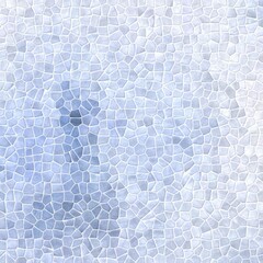 abstract nature marble plastic stony mosaic tiles texture background with white grout - light snow baby blue colors