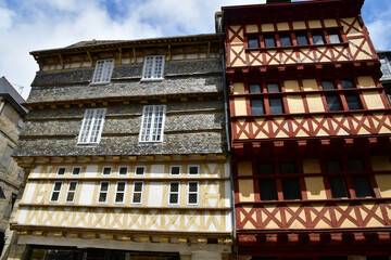 Quimper, France - may 16 2021 : picturesque city centre