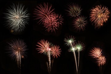 fireworks in the night sky