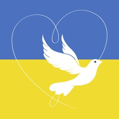 Symbol of peace, dove bird