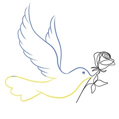 Symbol of peace, dove bird