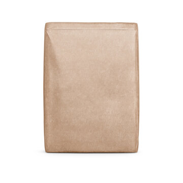 Cement Paper Bag Mockup 3D Rendering