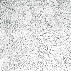 Monochrome texture composed of irregular graphic elements. Distressed uneven grunge background. Abstract vector illustration. Overlay for interesting effect and depth. Isolated on white background.