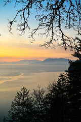 Sunset over the San Juan Islands In The Pacific Northwest