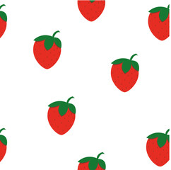 berries strawberry background in flat style chaotic