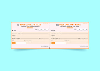 Money Receipt template vector design Premium