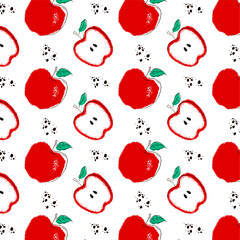 Apple background pattern vector isolated