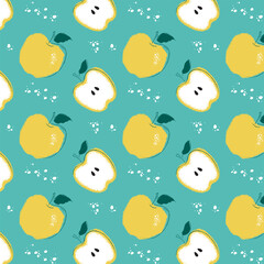 Apple background pattern vector isolated