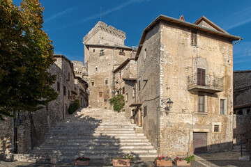 Obraz premium Altstadt von Sermoneta in Latium in Italien