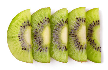 Naklejka na ściany i meble sliced Kiwi fruit isolated on white background