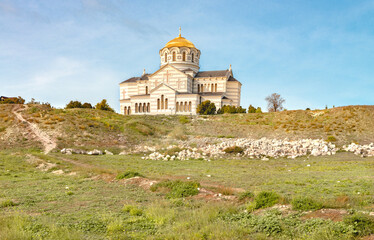 Saint Vladimir Cathedral in ancient city of Chersonesus in Crimea