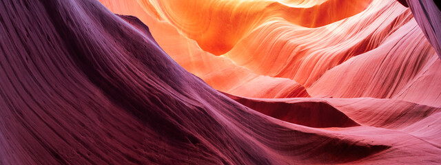 Antelope Canyon Arizona, USA - beautiful background walls with different colors.