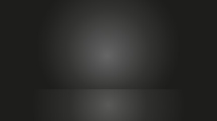 Abstract black background. Dark podium with gradient for product demonstration. Vector gradient  texture. Blank empty space room for showing. Podium stage blue for product display. 