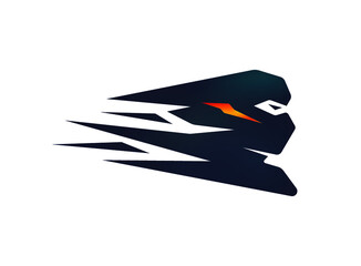 ninja storm logo. ninja silhouette with dark blue gradient color