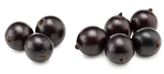 black currant isolated on white background. macro. clipping path