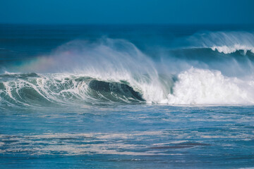Fototapeta na wymiar Big ocean waves in a stormy day