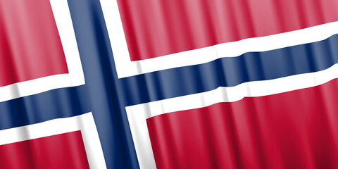 Wavy vector flag of Norway