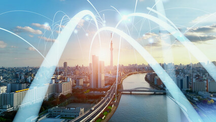 都市とネットワーク　DX　IoT © metamorworks