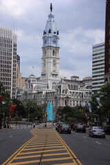 Fototapeta na wymiar clock tower in the city