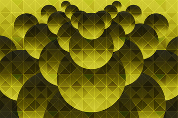 Magnificent Golden Circle Background With Triangle Pattern