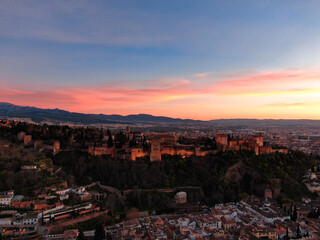Sunset in La Alhambra Granada
