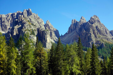 Landscape of Cadini di Misurina in the Dolomites, Italy, Europe