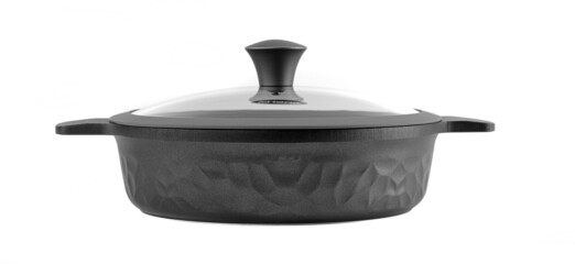 kitchen cookware on white background 