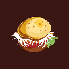 Burger logo design vector template